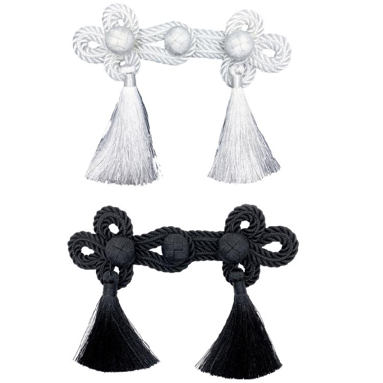 Three Leaves Fringe Knot Buttons Chinese Clothing Decorative Sewing Accessories