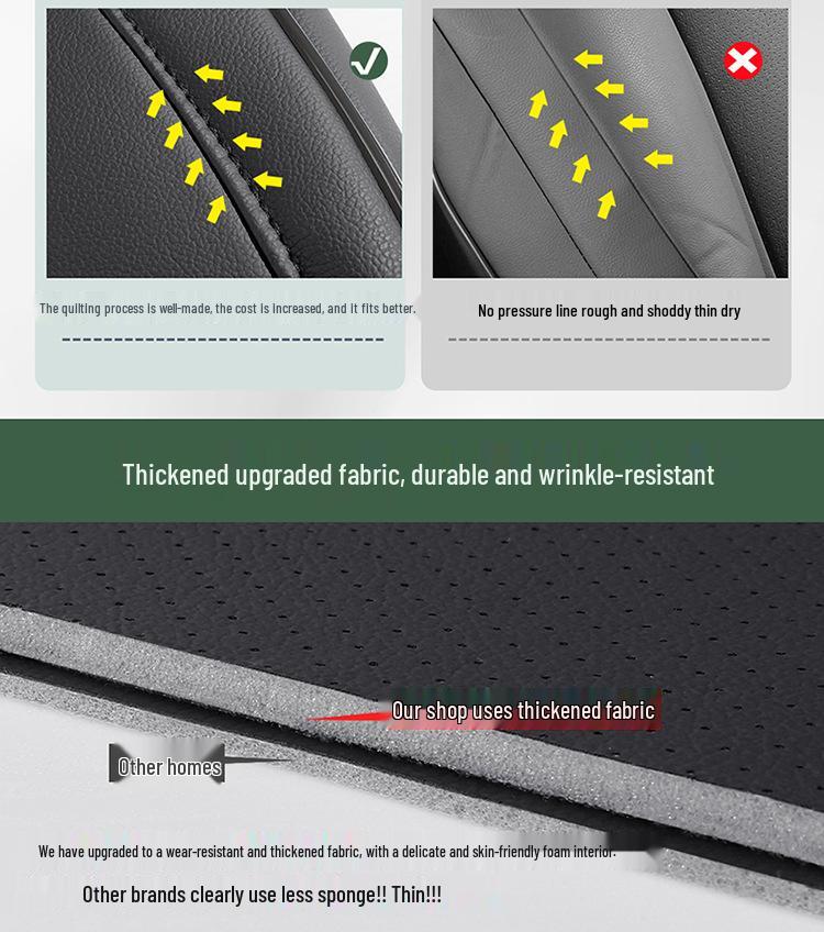 Новый комплект кожаных подушек на сиденья автомобиля Модель T2 - Универсальная посадка для пятиместных автомобилей