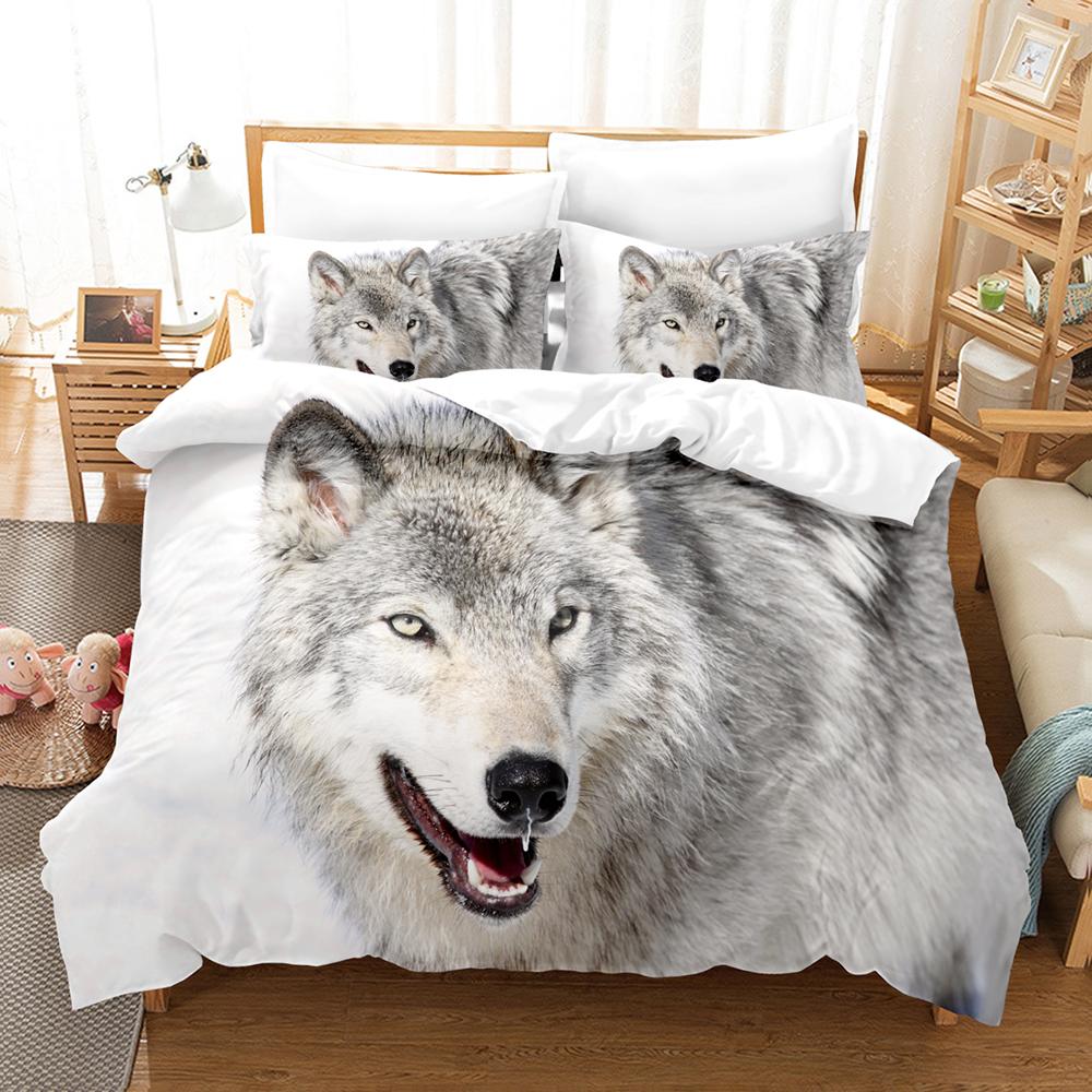 Wolf Cute Animal Bedding Set 3d Printing Kids Adult Luxury Gift Duvet Cover Comfortable Home Textiles Single Full King Twin Size