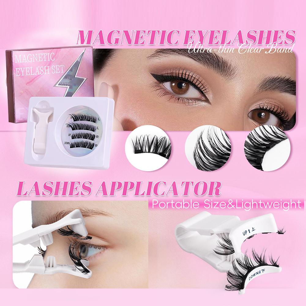 Fixed Position Magnetic False Eyelash Set Suction DIY Eyelash Extension Magnetic Lashes Kit