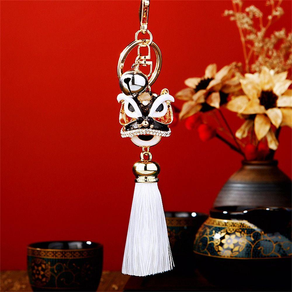 Ancient Mascot Lion Wake Keychain Chinese Style Lion Dance Keychain   Women Bags Holder