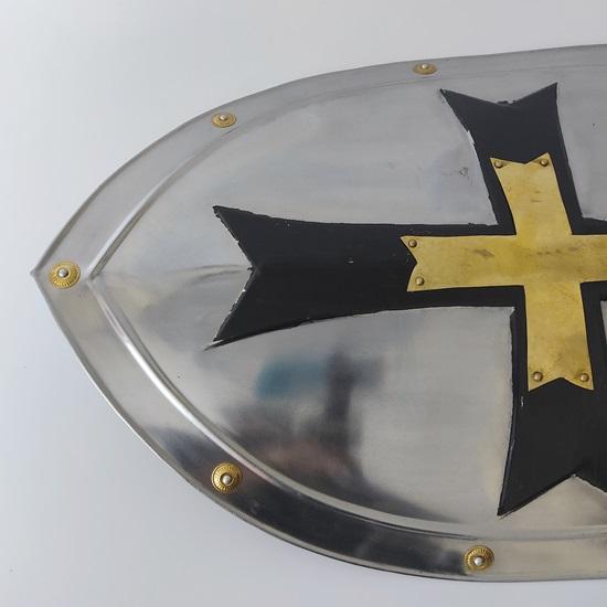 76.2 Cm Templar Cross Shield, Medieval Heater Shield, Medieval Knight Cross Shield, Medieval Crusader Shield, Role Play Shield, Wall Décor