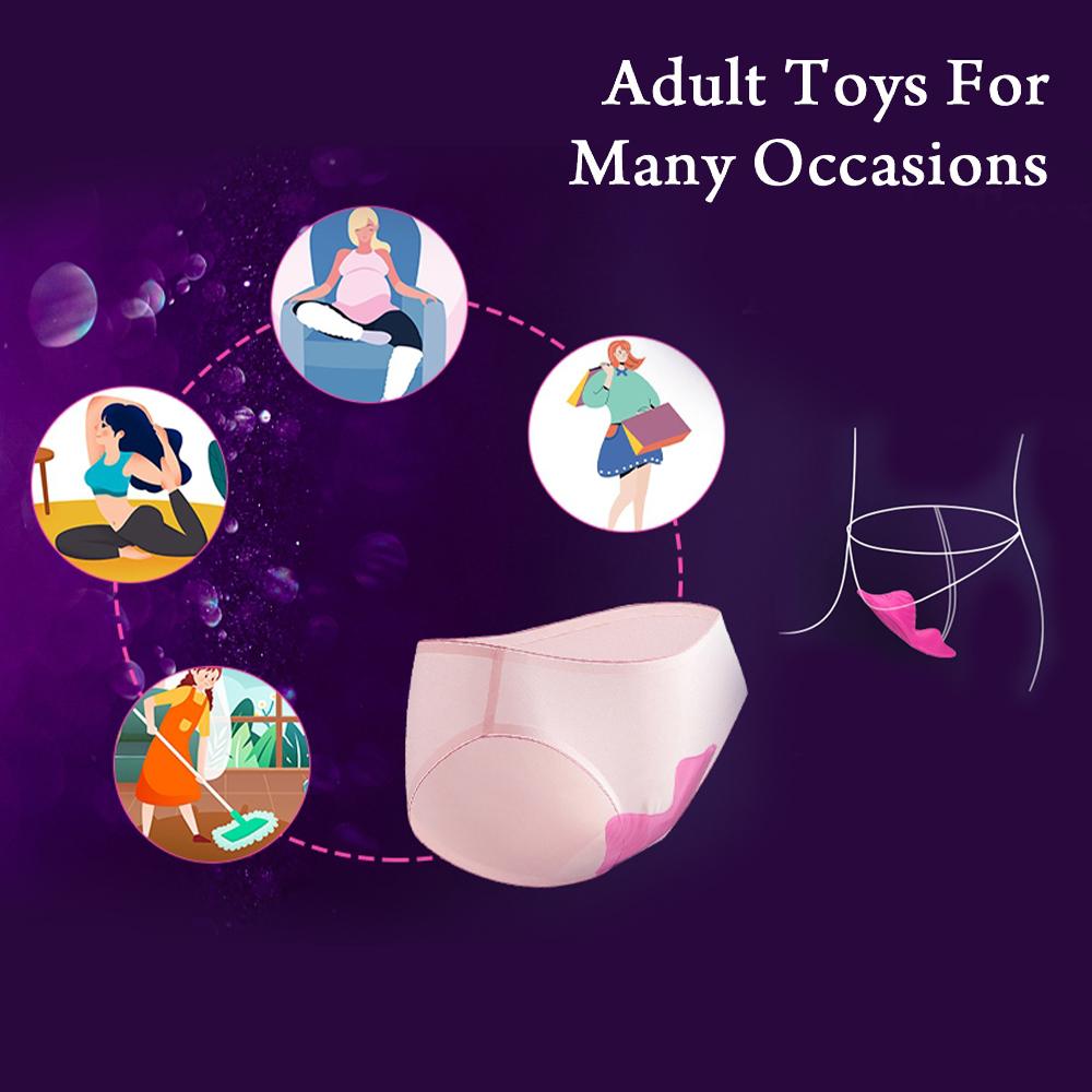 Носимый вибратор-бабочка с управлением через приложение, двойной мотор, стимулятор клитора, вибрирующие трусики, мастурбация, взрослые секс-игрушки