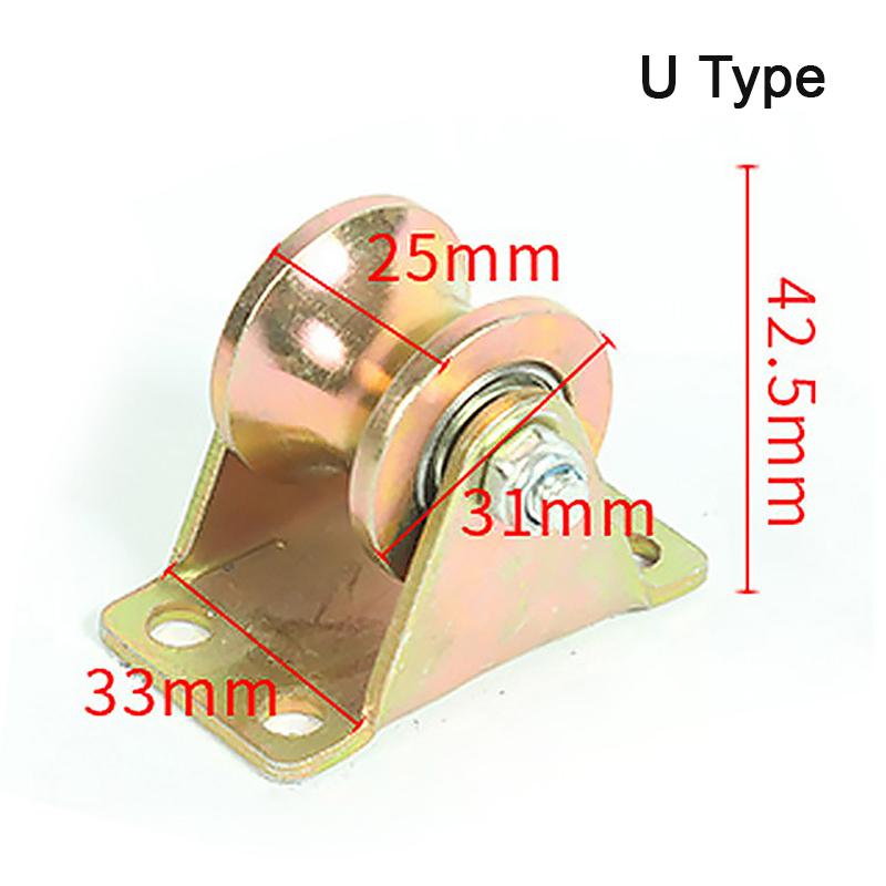 Sliding Door Pulley V U Groove Wheel Heavy Duty Rigid Caster For Inverted Track