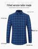 Men's Pure Cotton Long Sleeve Plaid Shirts - Comfortable Casual Brushed Fabric