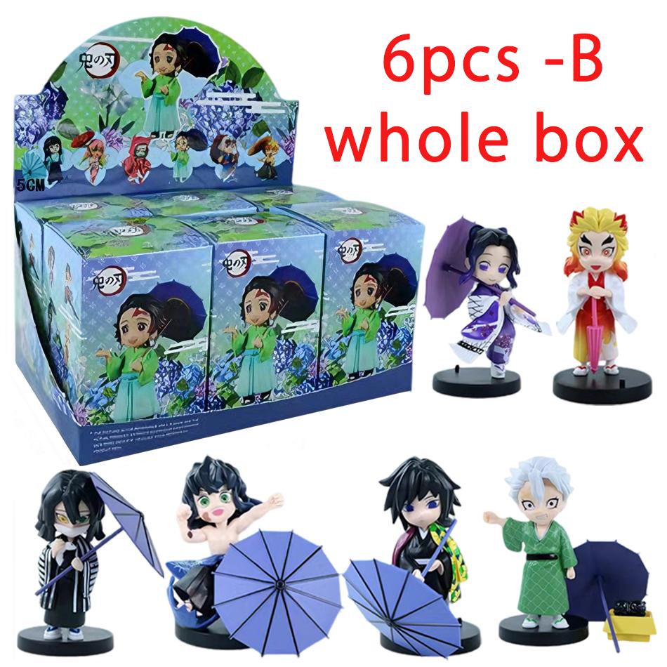 В наличии 12 см кавайная Серия сливового дождя из Клинок, рассекающий демонов, с коробкой, ручная работа, модель, фигурка-орнамент-подарок, нет Яиба, Камадо, Незуко