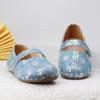 Туфли на плоской подошве для девочек, детские туфли принцессы из денима с пайетками, модные детские кожаные туфли для вечеринки, свадьбы, весна-осень 2024, новинка