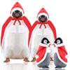 Warm Cat Clothes Red Hat Dressing Up Dog Cosplay Costume Pet Clothes Cat Cloak Dog Cape Cat Costume