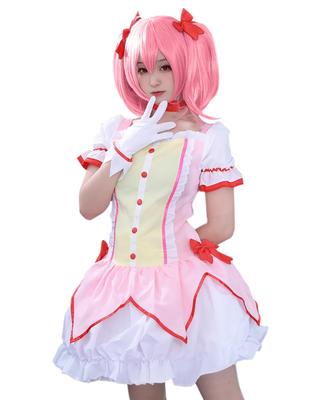 [Milky Time] Puella Magi Madoka Magica Канамэ Мадока Косплей парик (Парик + Костюм) на Хэллоуин