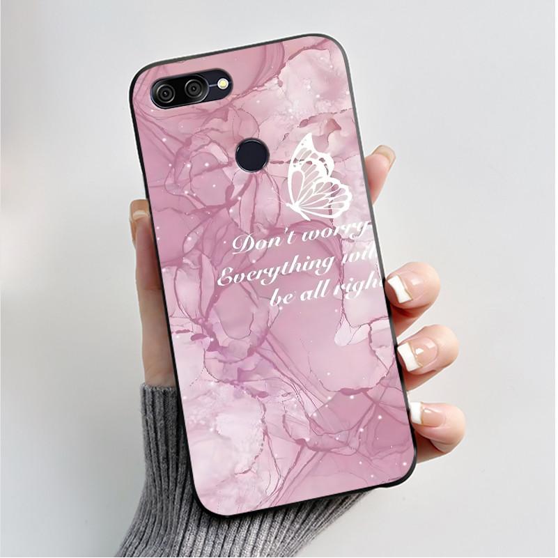 For Asus Zenfone Max Plus M1 ZB570TL X018 Case Fashion Butterfly Flowers Soft Black Silicone Cover For Asus Max Plus M1 Bumper