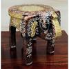 Wooden Painting Decorative Rajastani Painted Elephant Stool Home Decorative Items Showpiece(8 Inch)