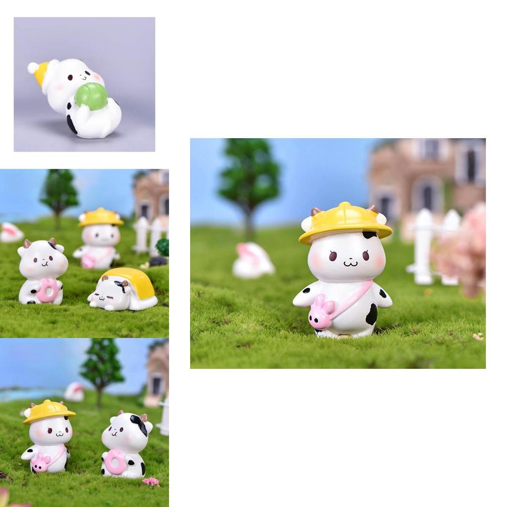 Очаровательная мультяшная корова, полимерная фигурка для создания сказочных садов и террариумов своими руками