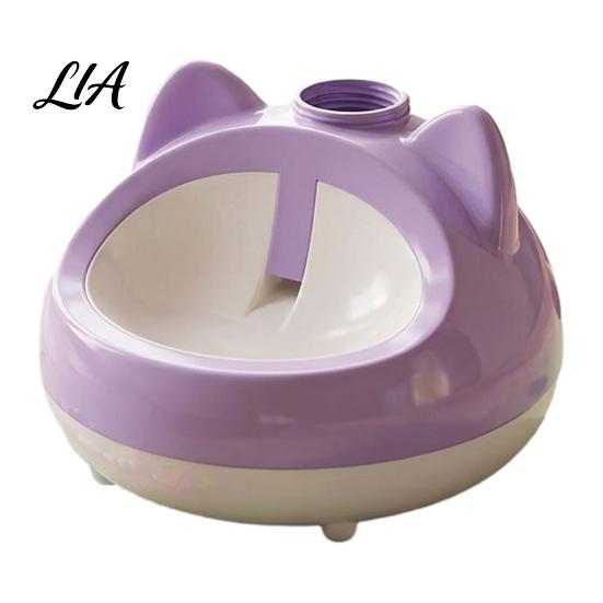 Automatic Cat Water Dispenser Dispenser, Auto Refill Pet Feeder, Cute Easy to Clean Supply Ear Design, Bottle Adapter Threaded Bowl for Cats