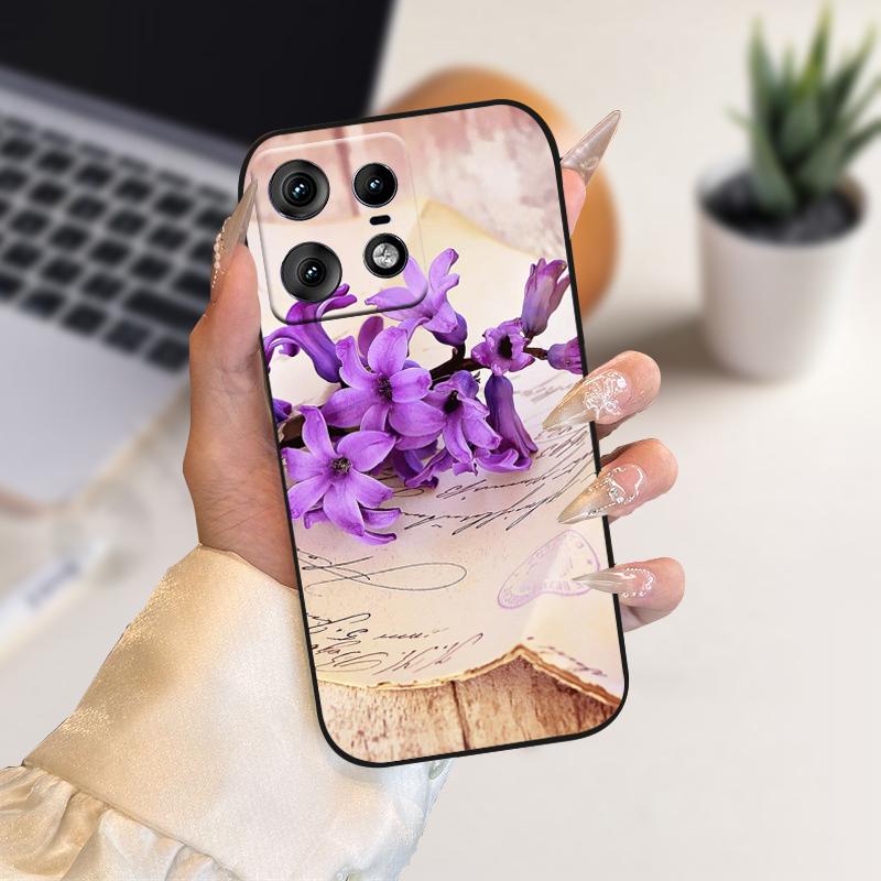 Чехол Для Motorola Edge50 Pro Capa 50s Pro Милый Мягкий Силиконовый ТПУ Чехол Для Телефона Для Moto Edge 50 Fusion 5G Ударопрочный Бампер Fundas