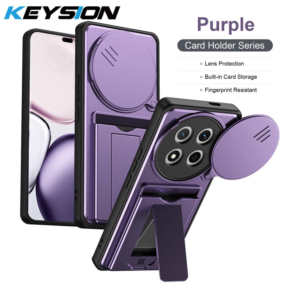 KEYSION Чехол-кошелек с держателем для карт для HONOR X9c 5G, с защитой камеры на сдвижной панели, с подставкой, противоударный чехол для Magic 7 Lite 5G