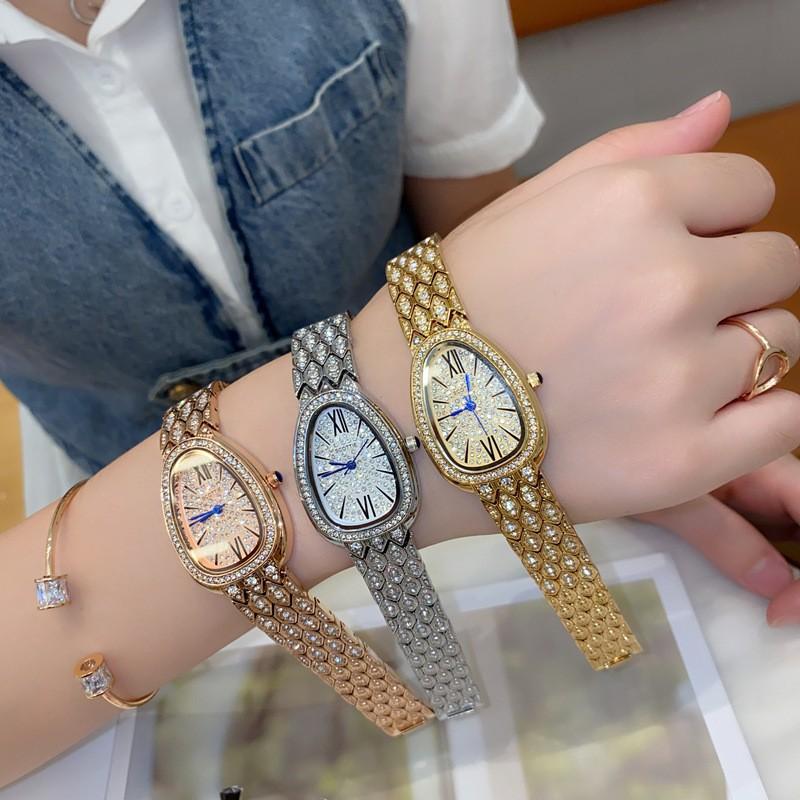 Snake Watch Snake Head Women'S Watch Gypsy Star With Diamonds And Steel Belt Supply Exquisite High-End Waterproof Women'S Watch