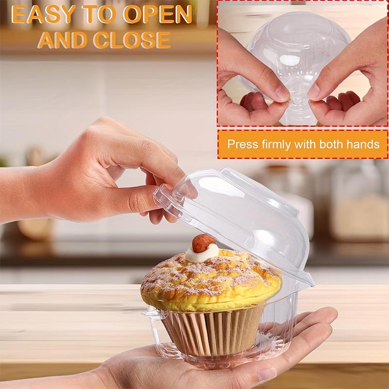 10/50 шт. с крышками, прозрачная упаковка для десертов на день рождения, держатель для кексов, свадебный контейнер для пончиков, кексов, тортов, десертов