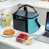 Size L 16L Portable Cooler Bag for Outdoor Picnic 600D Oxford Fabric Color Block Large Capacity Insulated Lunch Bag