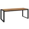 9 piece outdoor dining set made of solid acacia wood and metal