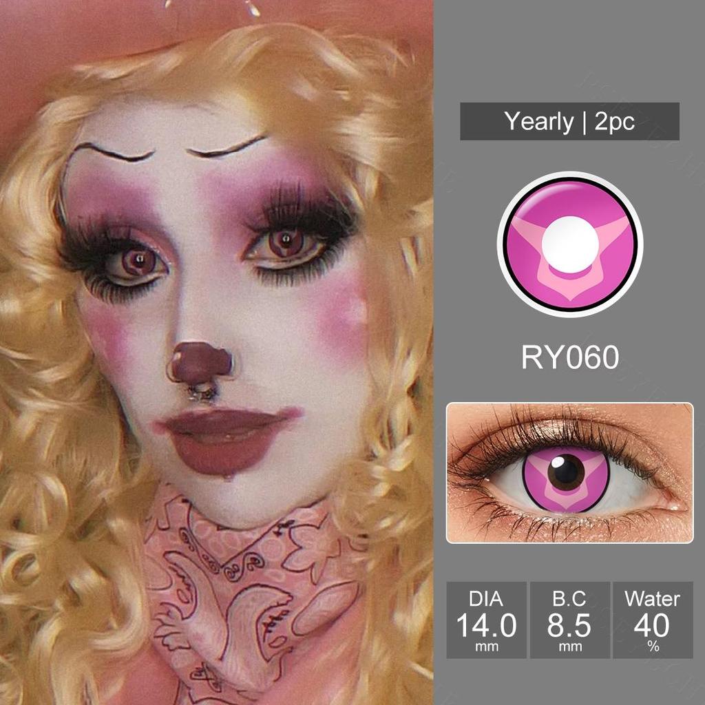 Контактные линзы для косплея Pseyeche Blood Bat, контактные линзы с розовым сердцем, контактные линзы Red Kitty для Хэллоуина, 1 пара, зеленые линзы Spide Crazy