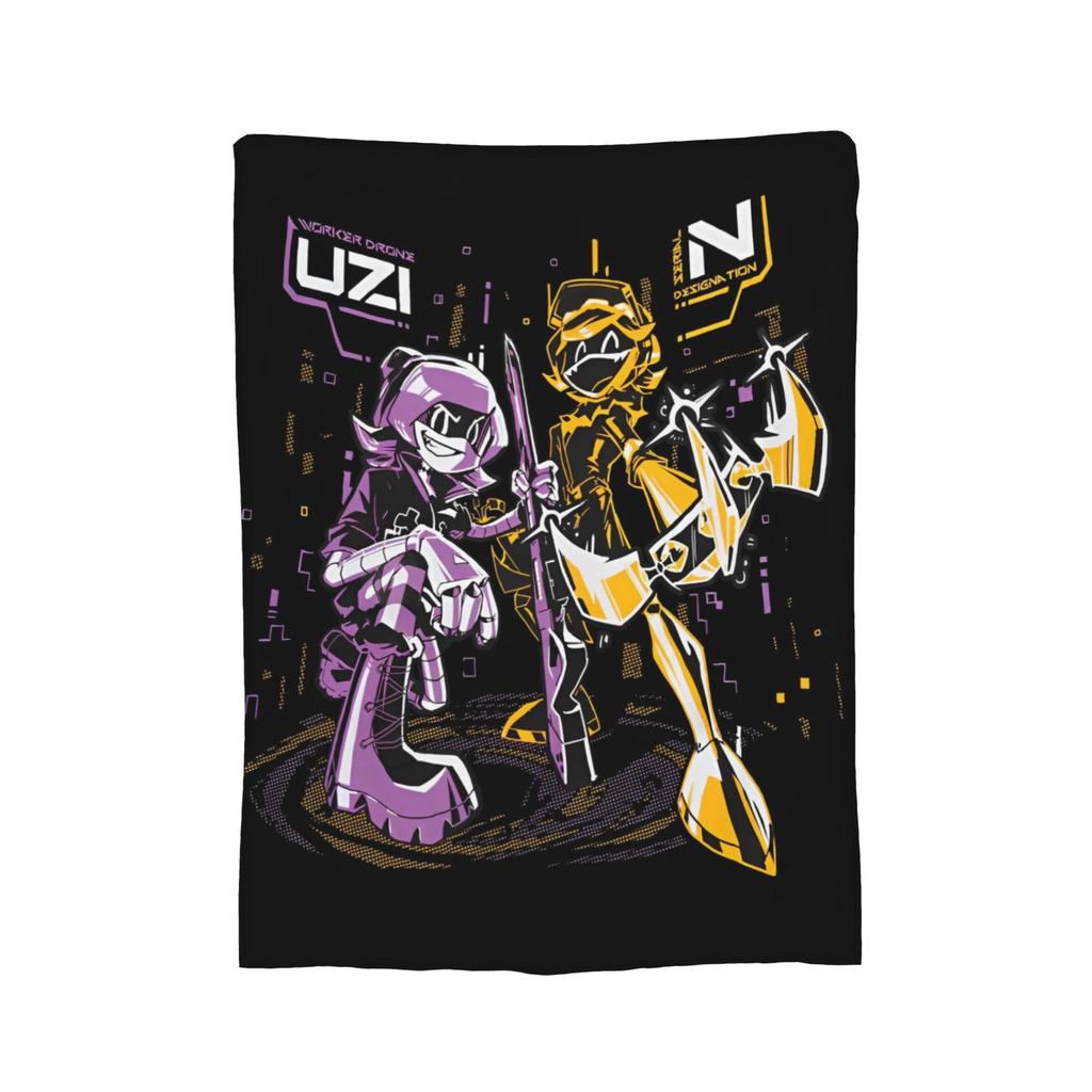 Murder Drones Blanket Flannel Textile Decor Multi-function Soft Throw Blankets for Home Couch Bedspreads