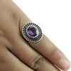 Faceted Amethyst Gemstone Silver Ring 925 Sterling Silver Jewelry Statement Ring Jewelry For Women