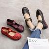 Spring-Summer Soft Sole Non-Slip Leather Shoes for Middle-Aged and Elderly Women