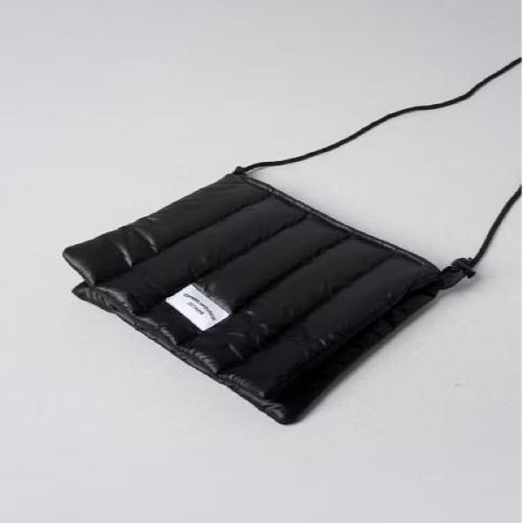 Daiso Padded Crossbody Bag - Black