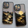 INS Горный речной пейзаж Закат Чехол для телефона Для iPhone 11 12 13 14 15 16 Pro Max Plus Mini XR X XS 7 8 Plus Ударопрочный чехол