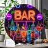 Vintage Campari Italian Ad Metal Sign x Round D Flat Aluminum Wall Art Waterproof Decor for Vintage Cafes