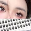 1 Set False Eyelash Cluster Natural Look Fluffy Reusable Women Individual Fake Lashes Extension Stage Performance Party Makeup Tools