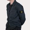 STONE ISLAND Fw22 Однотонная куртка с отстегивающимся логотипом и застежкой-молнией, сумка-чехол, двойной карман, легкая, с длинным рукавом, мужская куртка, нефте-зеленый 7715101WN-V0157