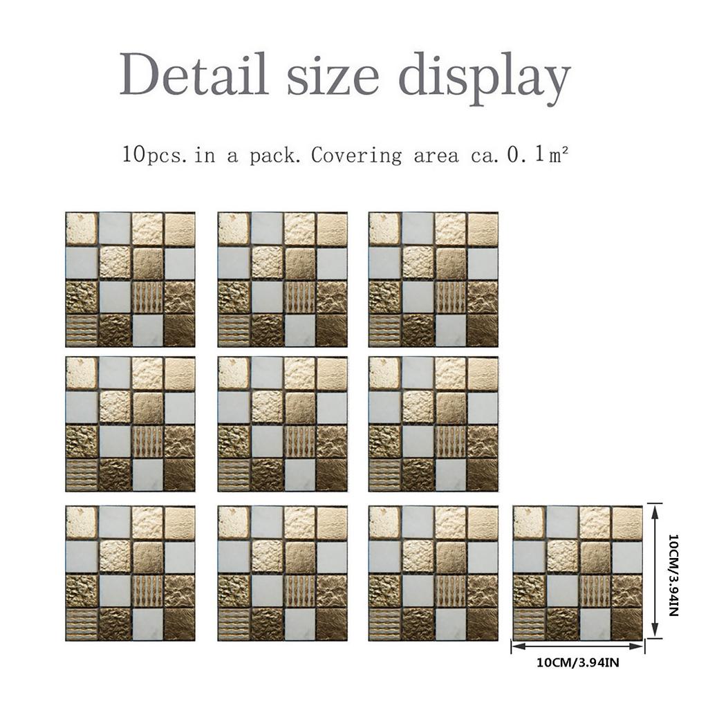 20pc 3D Crystal Tile Stickers DIY Self-Adhesive Wall Stickers