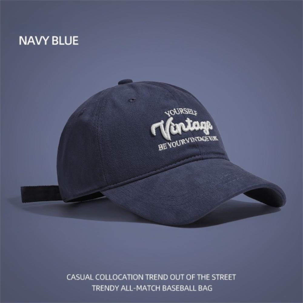 Letter Embroidered Baseball Cap Adjustable Peaked Cap Unisex Sun Hat Outdoor Sports