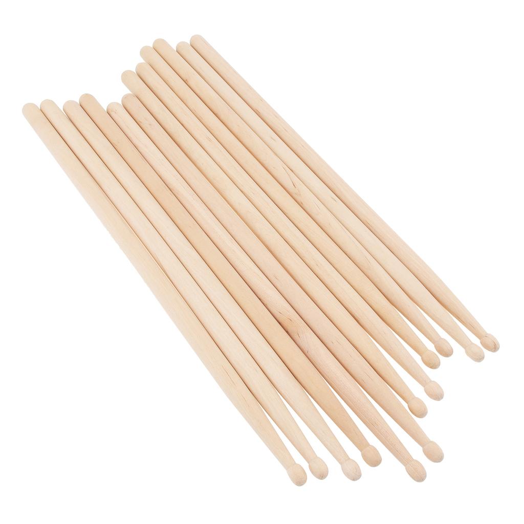 6 пар классических барабанных палочек из кленового дерева 5А для джазовых упражнений на барабанах