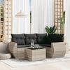 VidaXL Garden Lounge Set with Cushions 5 Pcs, Patio Sofas, Patio Furniture Set, Outdoor Furniture, Grey 3253659