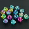 20-гранные разноцветные многогранные игральные кости D20, удивительные блестящие игральные кости для ролевых игр, DND, обучение математике, настольные игры