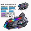 Y20 Мотошлем Bluetooth гарнитура с RGB подсветкой Handsfree звонки Шумоподавление Водонепроницаемые Беспроводные Мотоциклетные наушники 1000 мАч