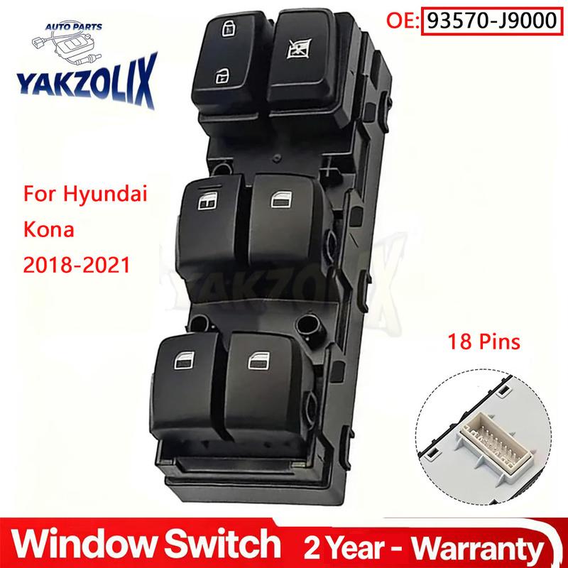 93570J9000 93570-J9000 для Hyundai Kona 2018 Передний Левый Главный Выключатель Стеклоподъемника Кнопка Управления Стеклоподъемником