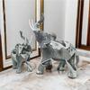 Colorful Water Transfer Printing Elephant Sculpture Nordic Home Office Desktop Decoration Resin Animal Statue Handicrafts