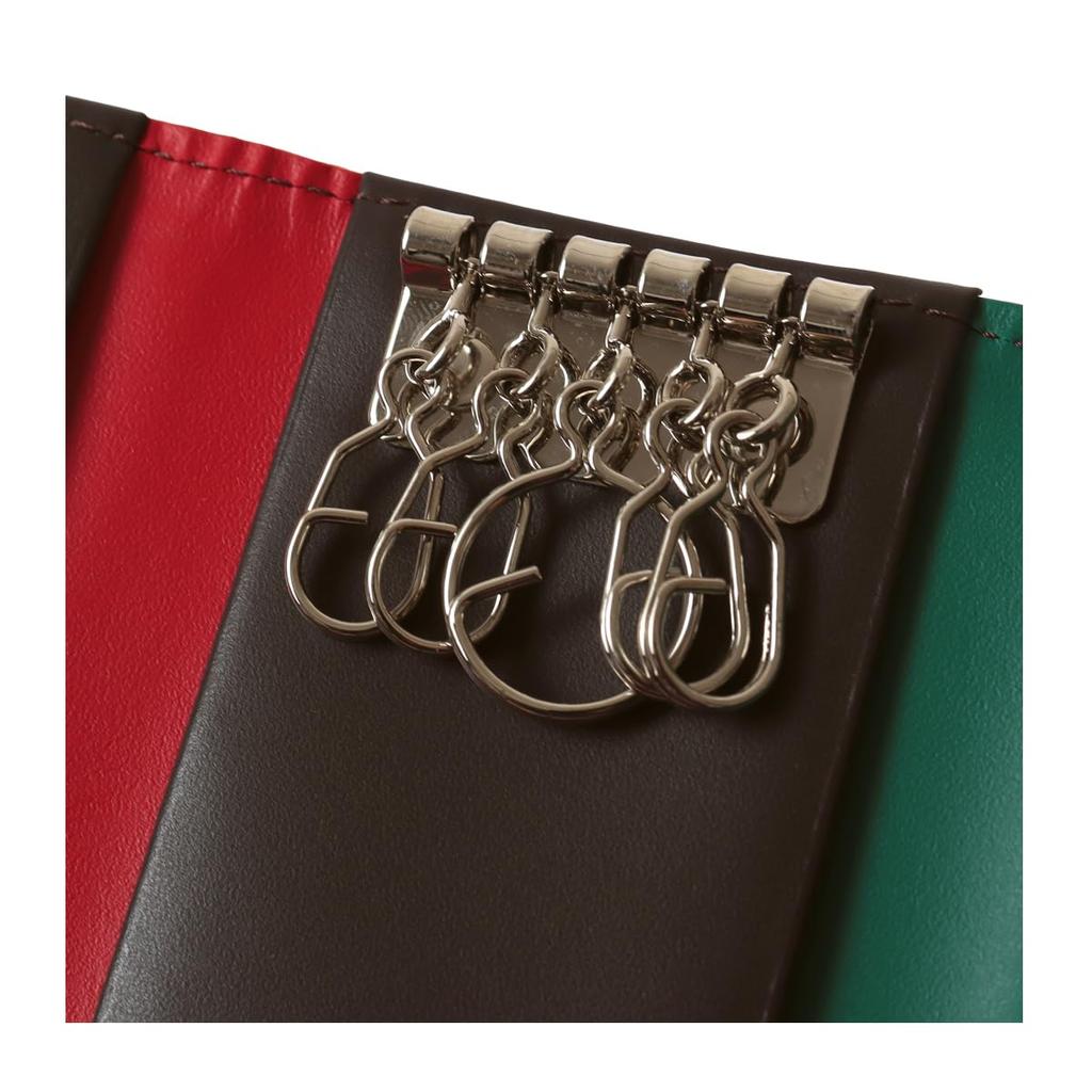 Key Case Cowhide Genuine Leather 5 Rows 057613 Press Casual Yellow [Castelbajac] Men's [11]