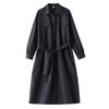 Long Sleeve Plus Size Black Vintage New In Dresses for Women Spring Autumn Casual Loose Shirt Dress