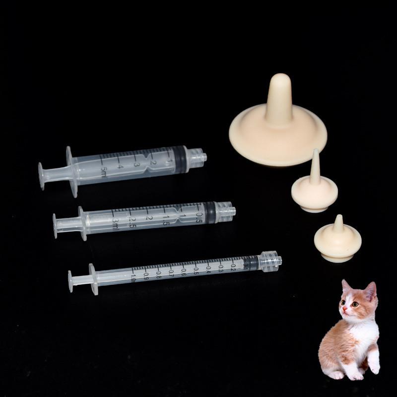 Кормушка для молока для новорожденных котят и щенков, съемный шприц и игла, оптовые зоотовары, персонажи)