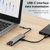 Адаптер-хаб 6 в 1 TYPE-C на HDMI+USB3.0+2.0+RJ45 100M+PD+Интерфейс передачи данных