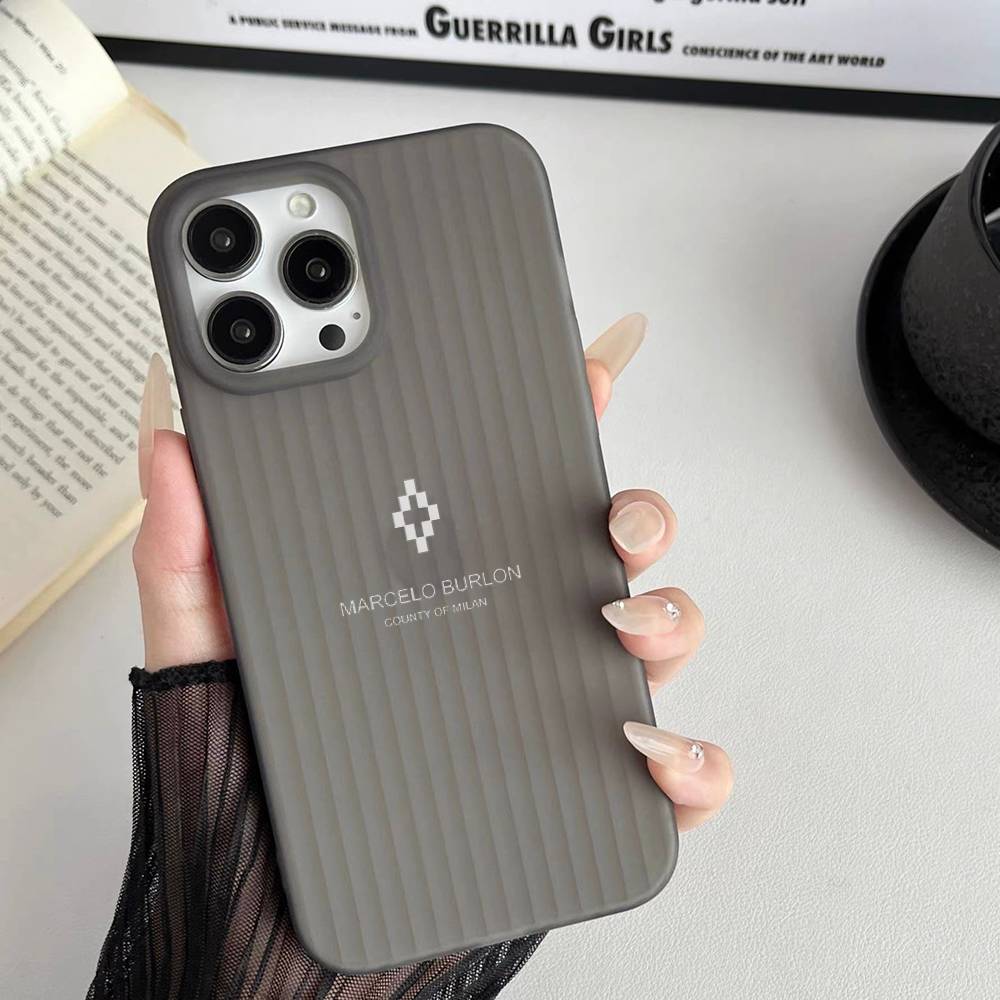 Fashion Burlons Design-Marceloes Soft Corrugated Phone Case For IPhone 11 12 13 14 15 16 17 Pro Max Plus Pro Shockproof Cover