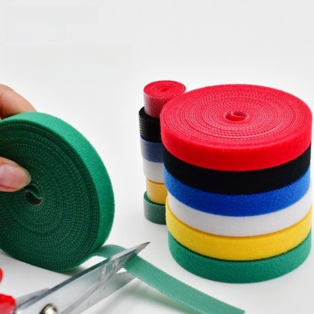 10M/Roll Double Side Hook and Loop Tape 10/12/14.5/20mm Cord Organizer Green Garden Tape Garden
