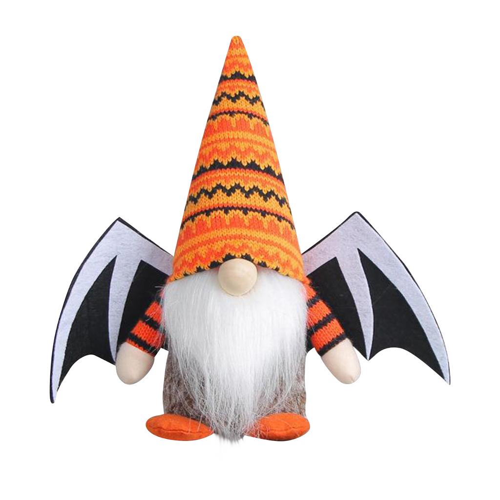 Winged Halloween Faceless Doll Cute Plush Companion For Halloween, Halloween Gnome Doll Dwarf Plush Doll Decorations Holiday Gifts Household For Child