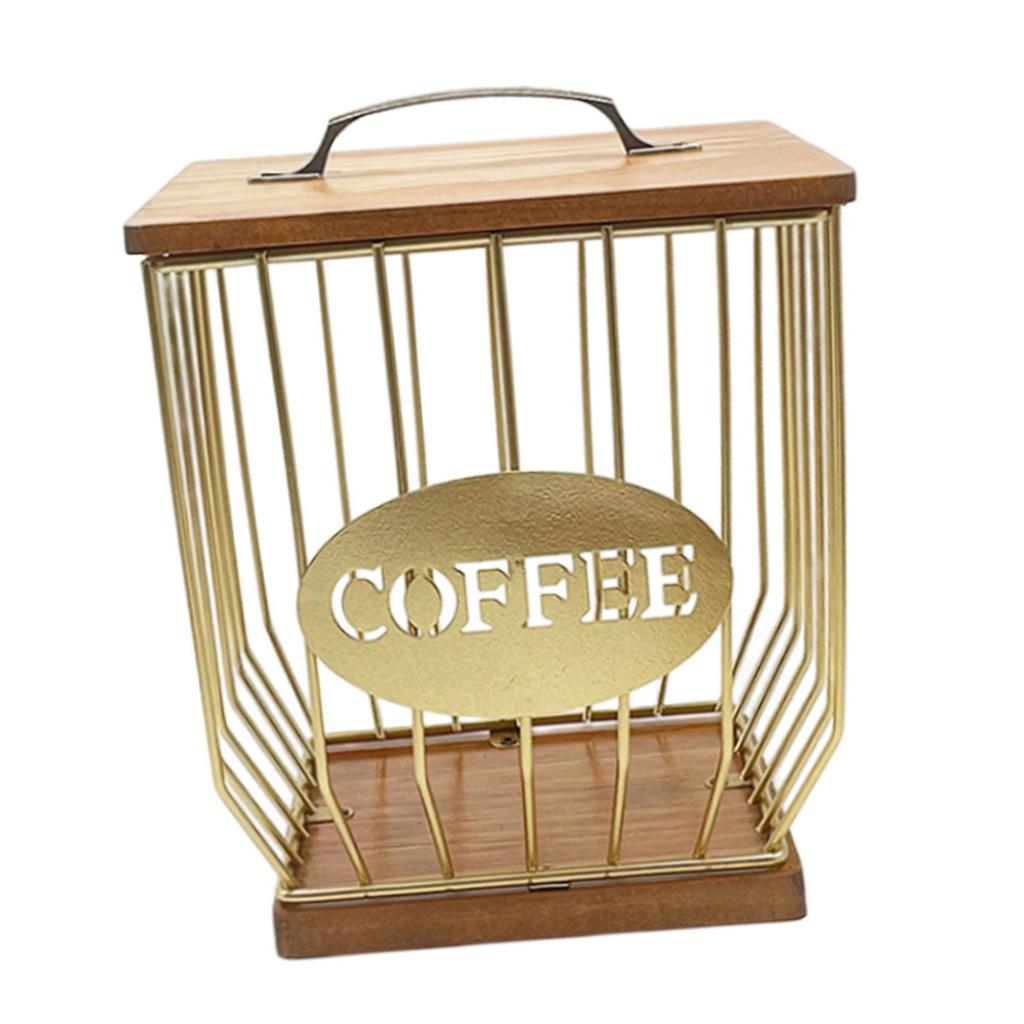 Coffee Pod Holder, Coffee Pod Basket Organizer Cup with Lid ,Metal Coffee