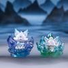New Shanghai Spirit Fox Trendy Blind Box Figurine - Nine-Tailed Fox Resin Desktop Ornament