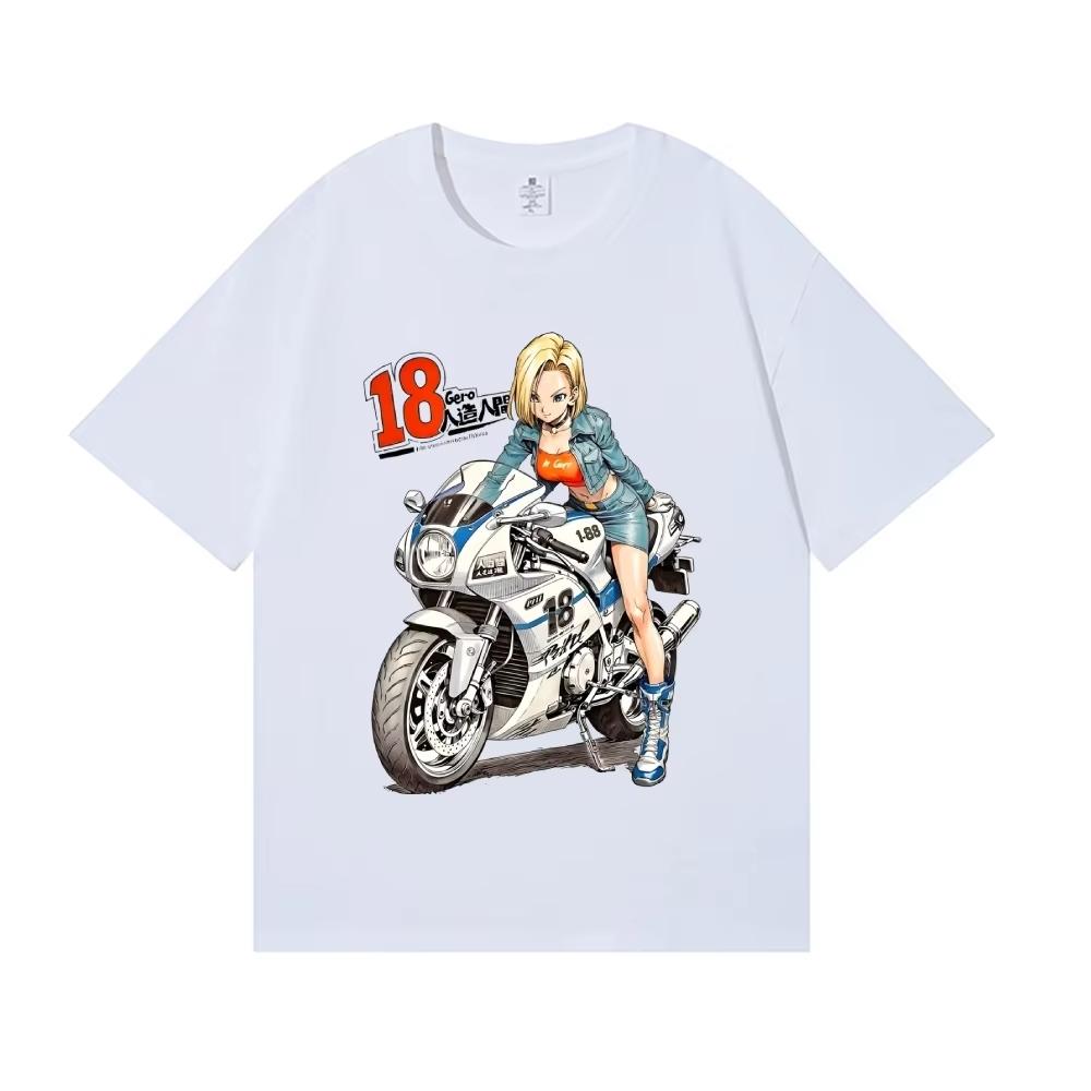 Футболка в японском стиле с Android 18 из Dragon Ball, Классическая уличная одежда высокого качества, Мужская одежда, Женская одежда, Новинка лета
